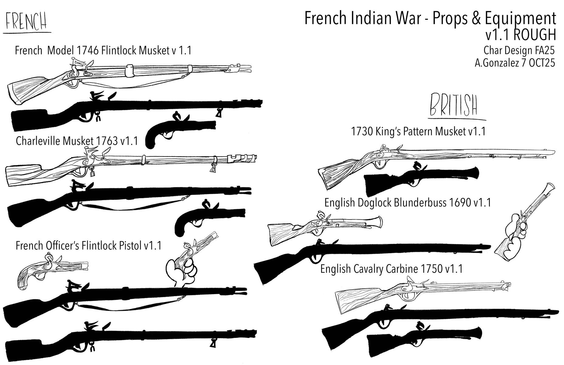 prop designs French and Indian War